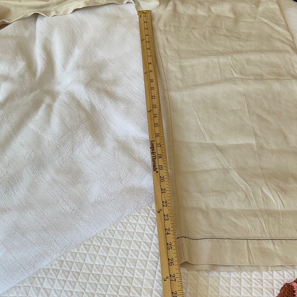 Anthropologie The Colette Cropped Wide-Leg Pants Contrast-Stitch Linen Size 32 - Picture 13 of 14